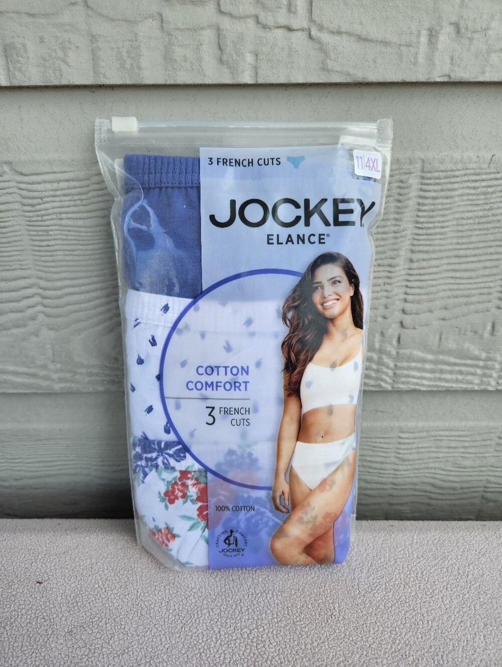 Women's Jockey Elance French Cut Underwear 4XL 11 Floral 3 Pack 100% Cotton